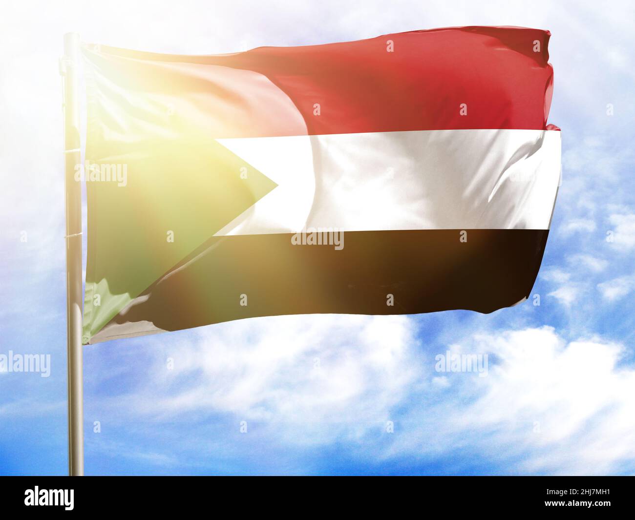 Sudan flag wave hi-res stock photography and images - Alamy