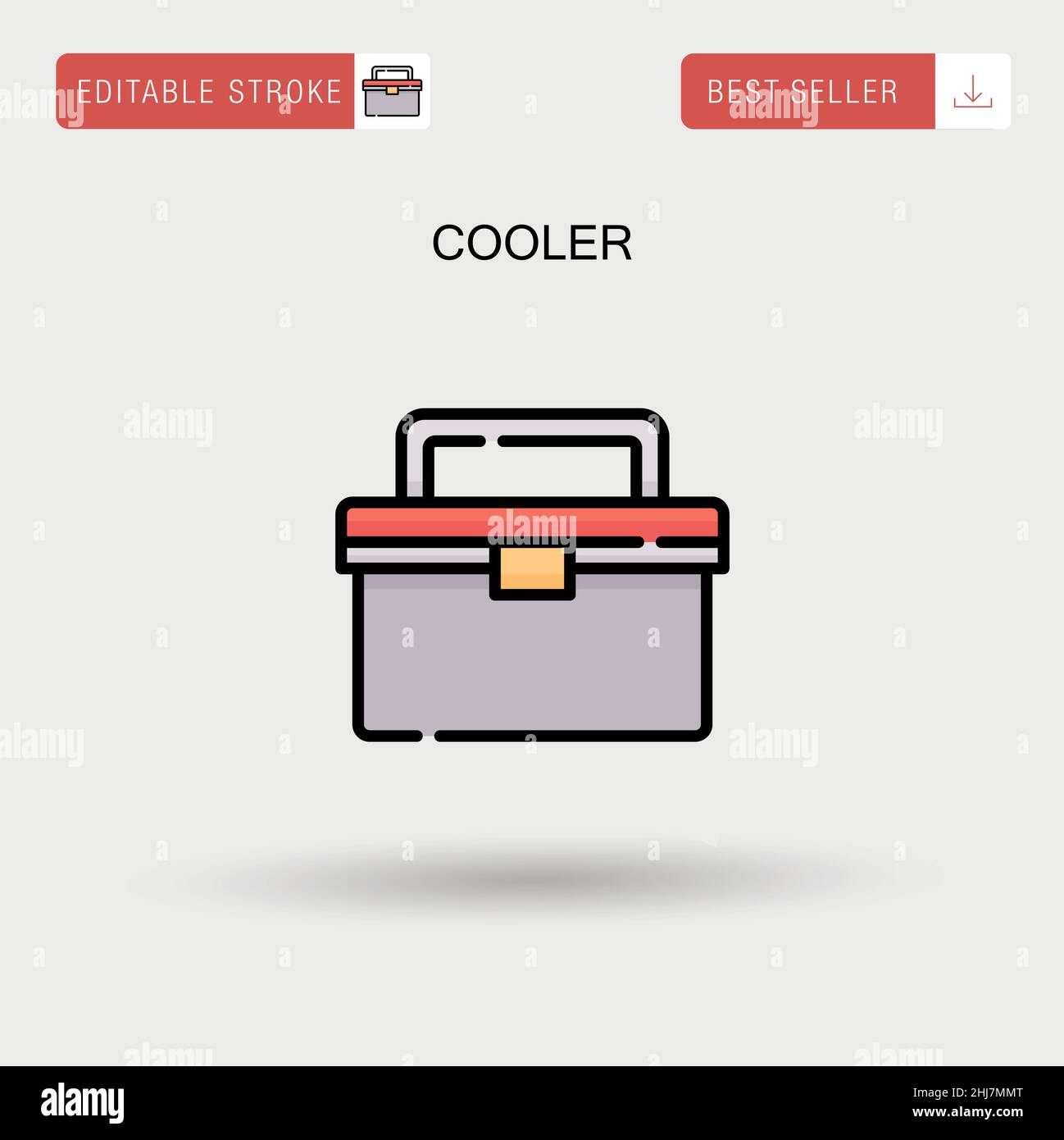 Cooler Simple vector icon. Stock Vector