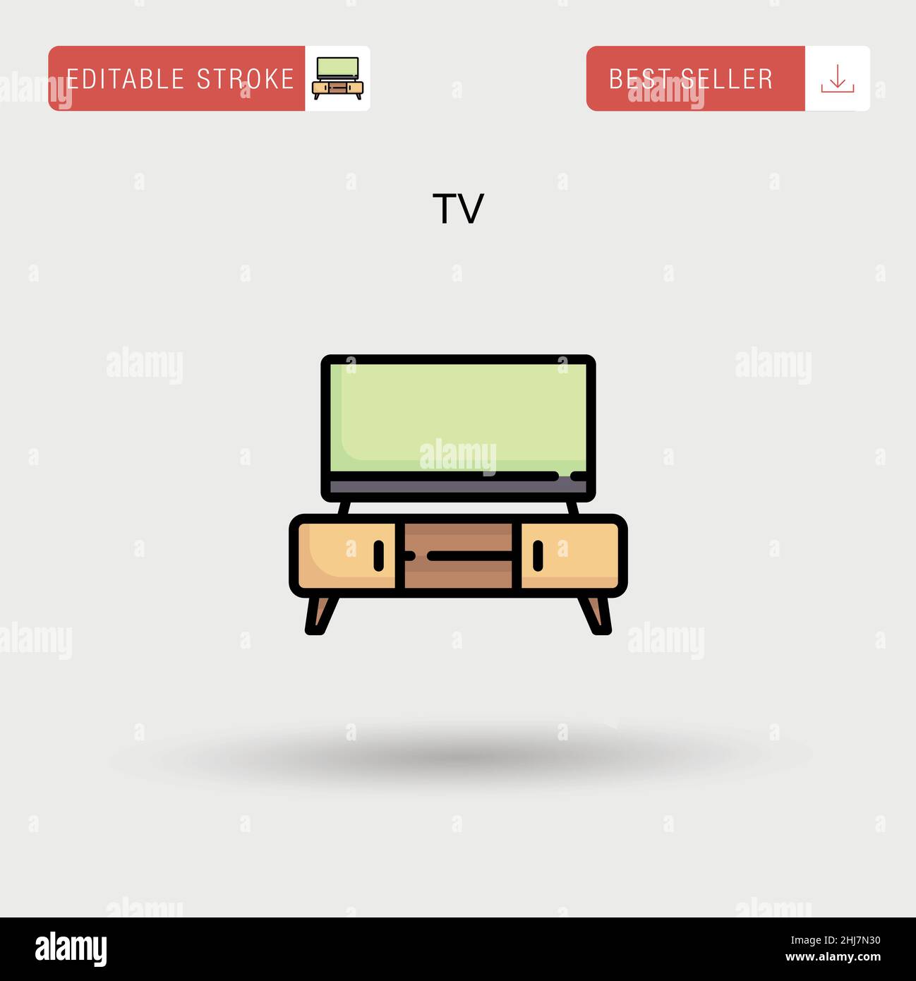 Tv Simple vector icon Stock Vector Image & Art - Alamy