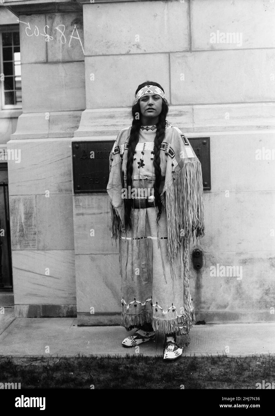 Antique and vintage photo - Native american / Indian / American Indian woman. Harris & Ewing, photographer. 1924. Stock Photo