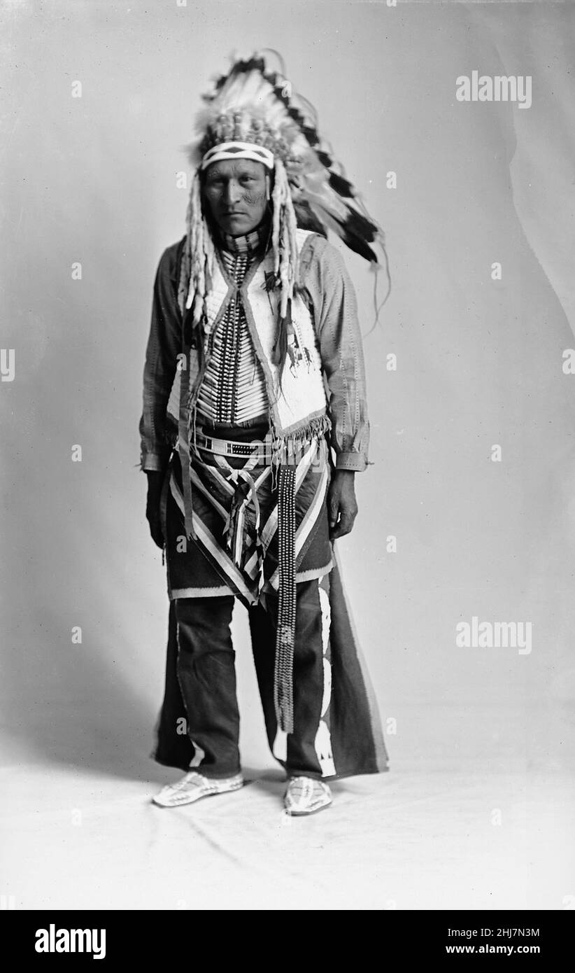 Antique and vintage photo - Native American from Southeastern Idaho, 1897. Department of the Interior. Office of Indian Affairs. (1849 - 09/17/1947) Stock Photo