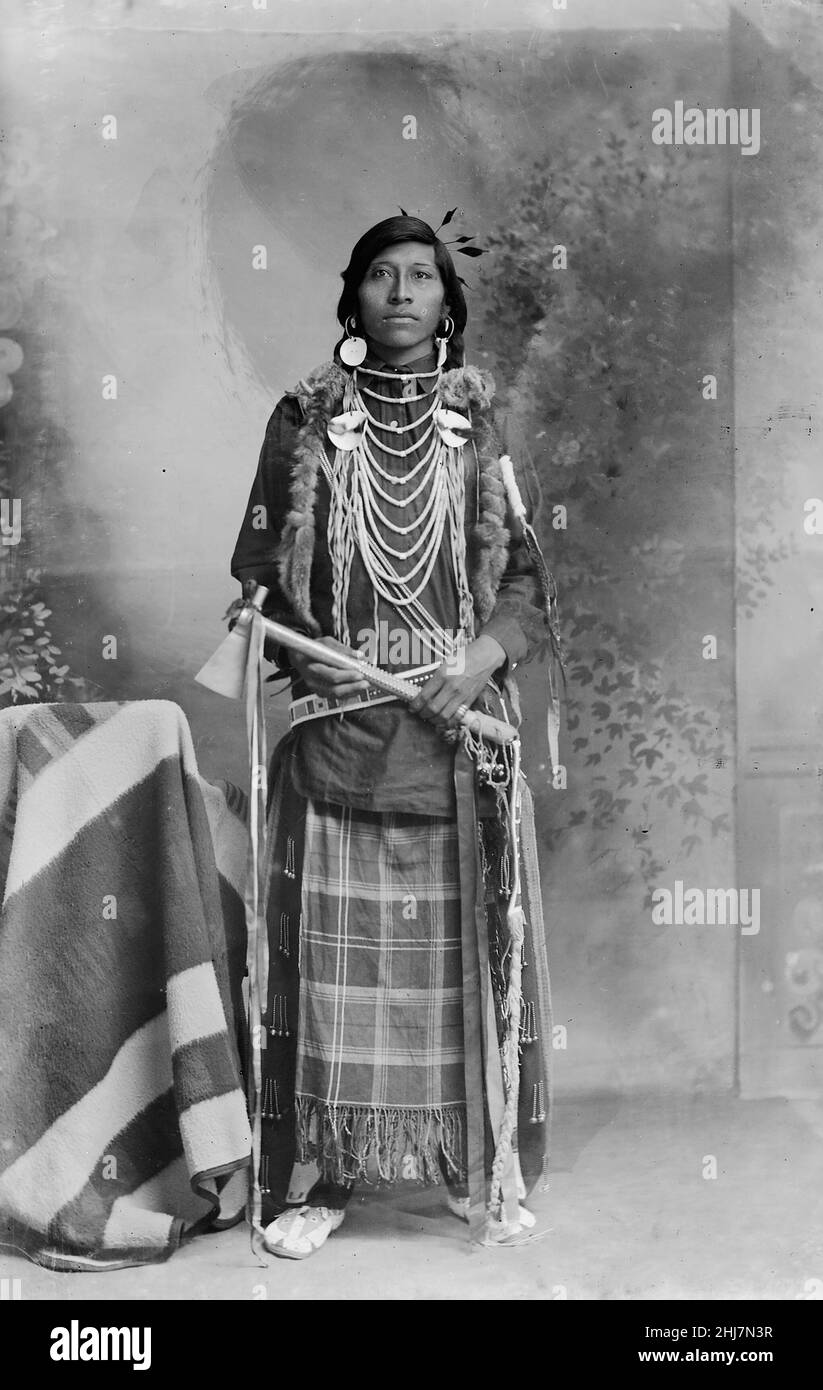 Antique and vintage photo - Native American from Southeastern Idaho, 1897. Department of the Interior. Office of Indian Affairs. (1849 - 09/17/1947) Stock Photo
