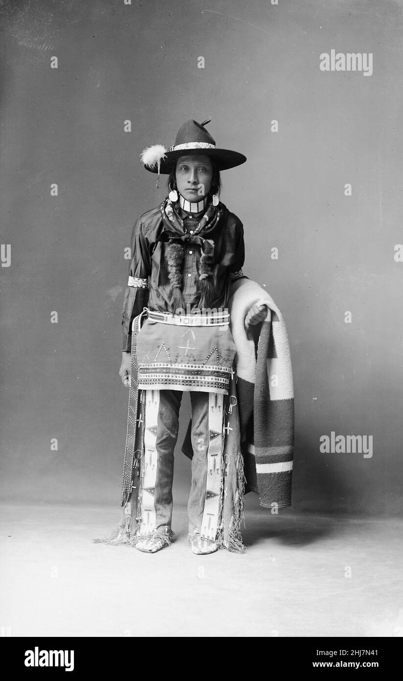 Antique and vintage photo - Native American from Southeastern Idaho c 1897 / Indian / American Indian. Stock Photo