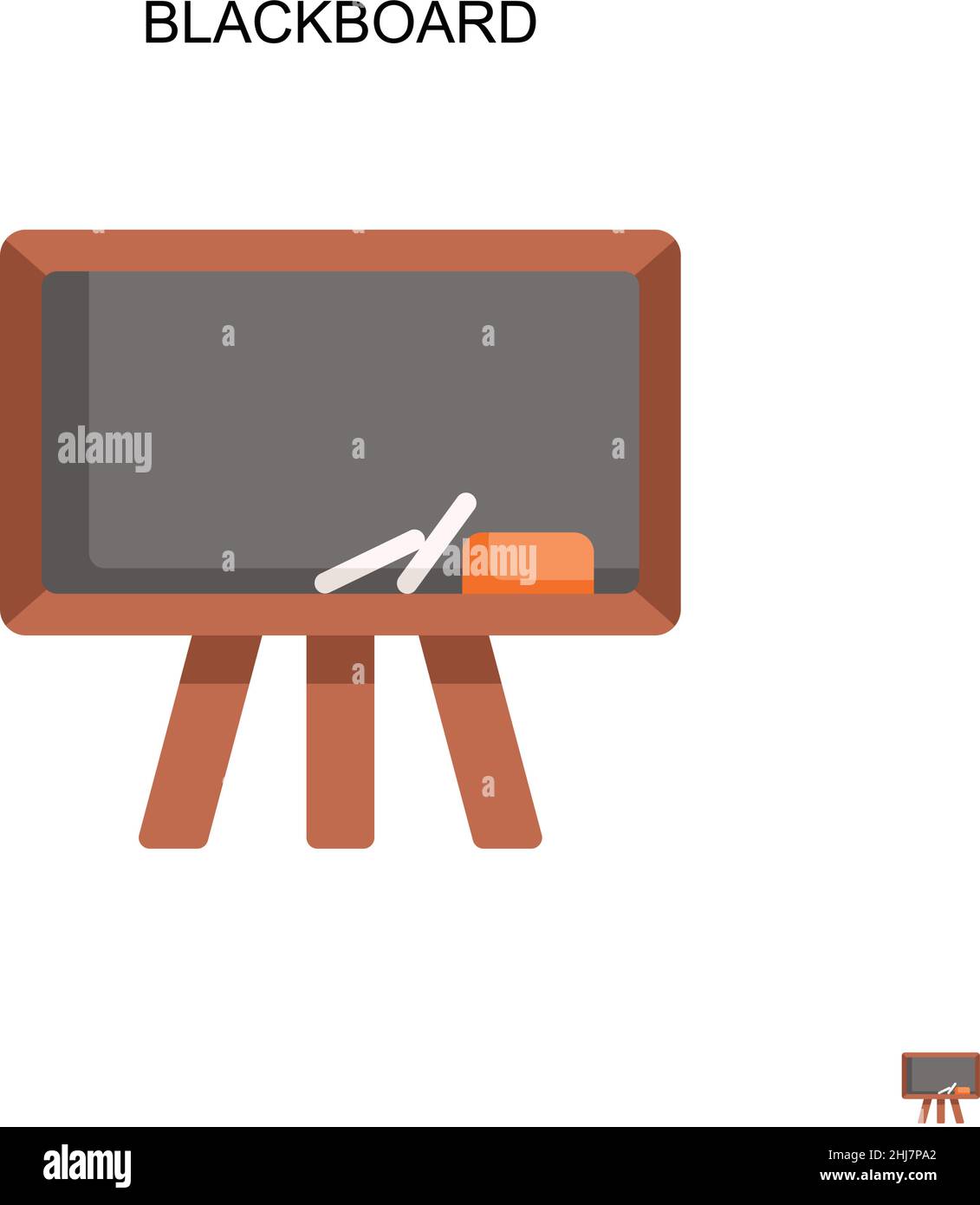 Blackboard Simple vector icon. Illustration symbol design template for web mobile UI element. Stock Vector