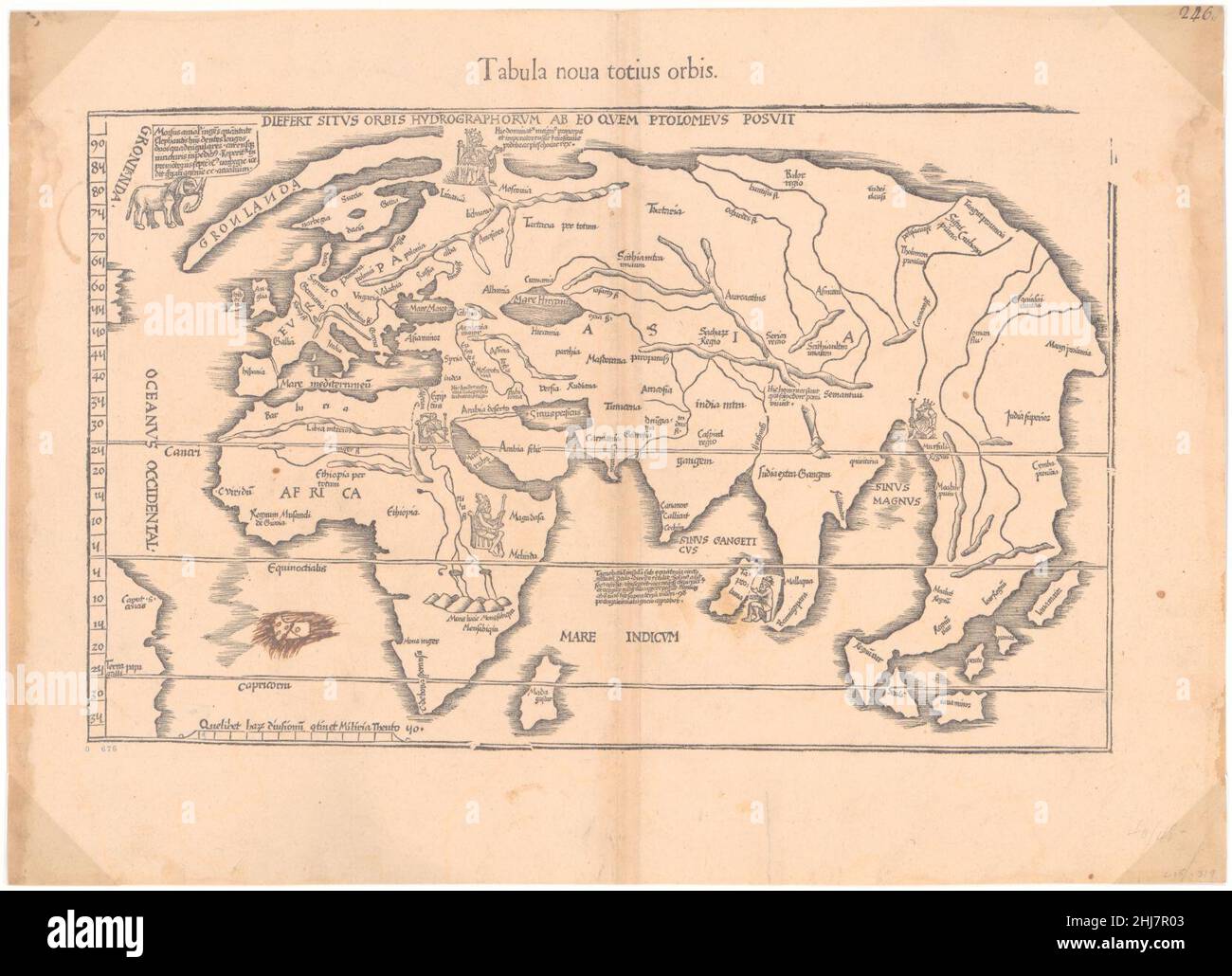Tabula noua totius orbis Stock Photo - Alamy