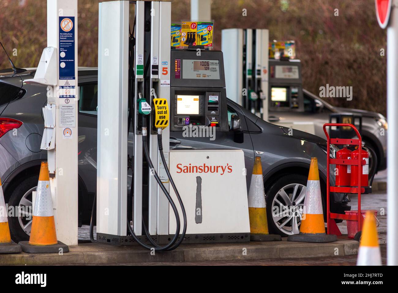 Sainsbury's petrol pump hires stock photography and images Alamy
