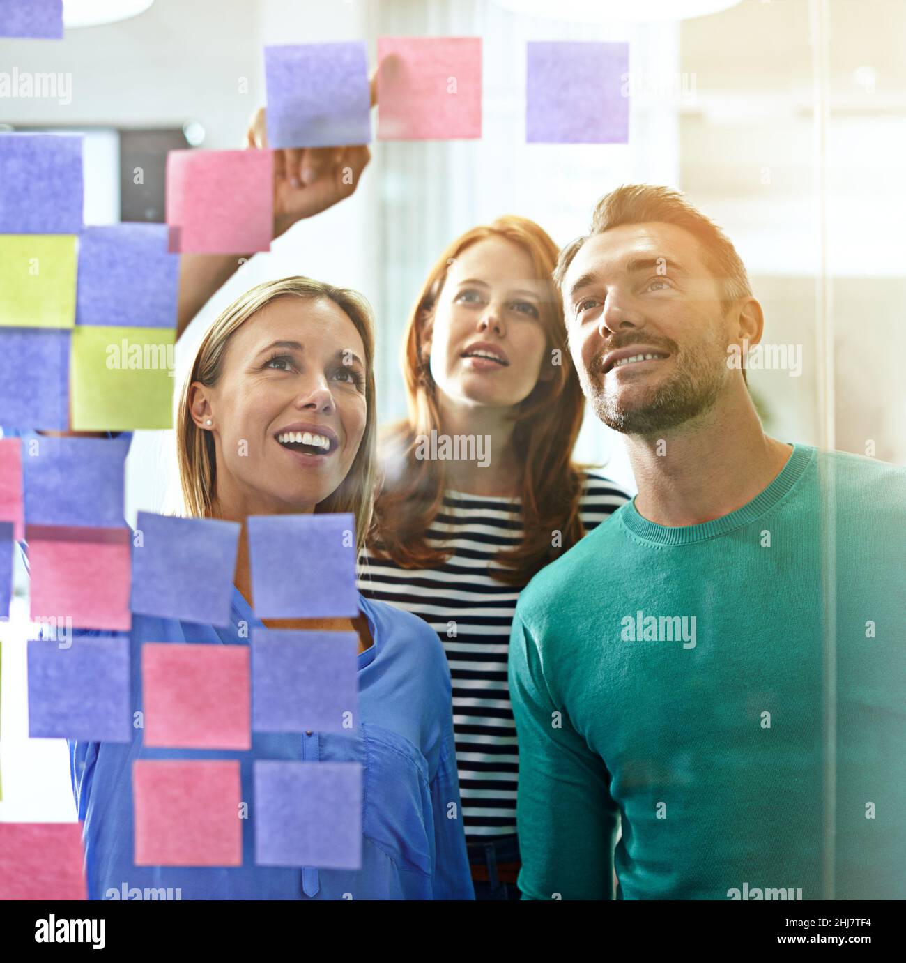 Taking a look at the wall of ideas Stock Photo Alamy