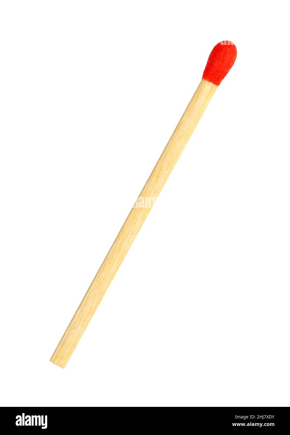 Matchstick Against White Background, Close Up Stock Photo