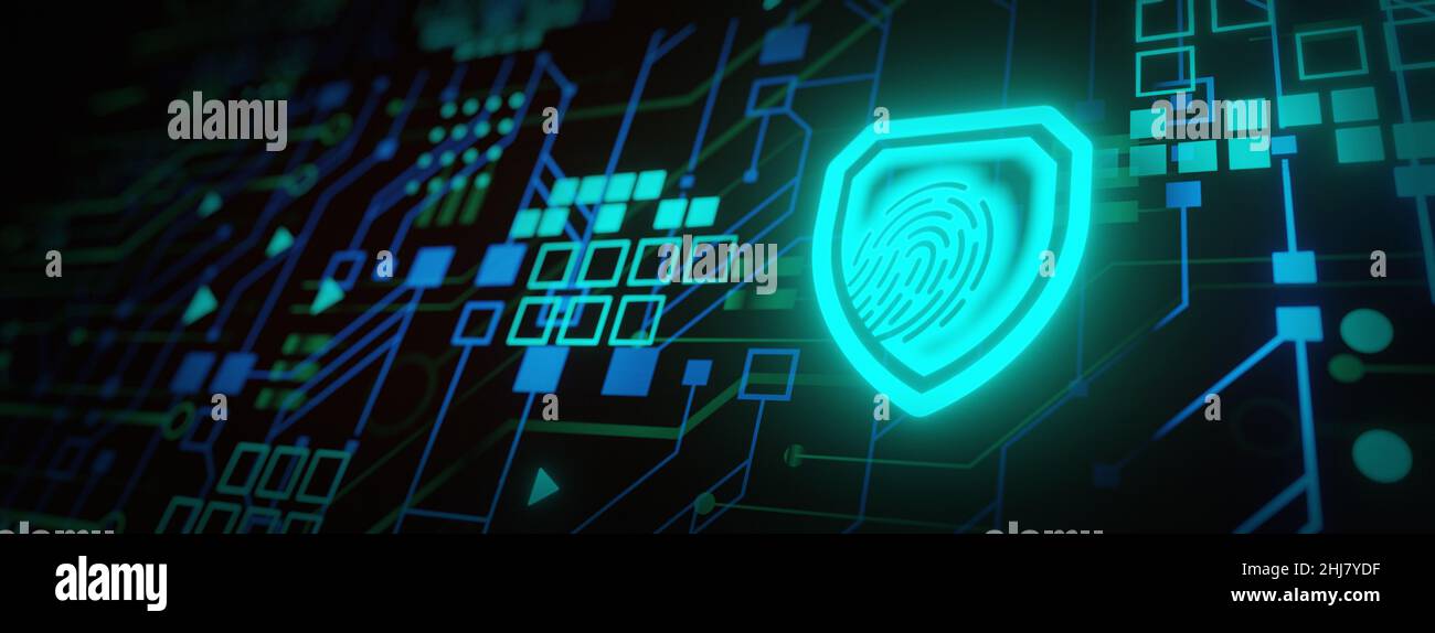 Cybersecurity and privacy concepts to protect data. Lock shield ...