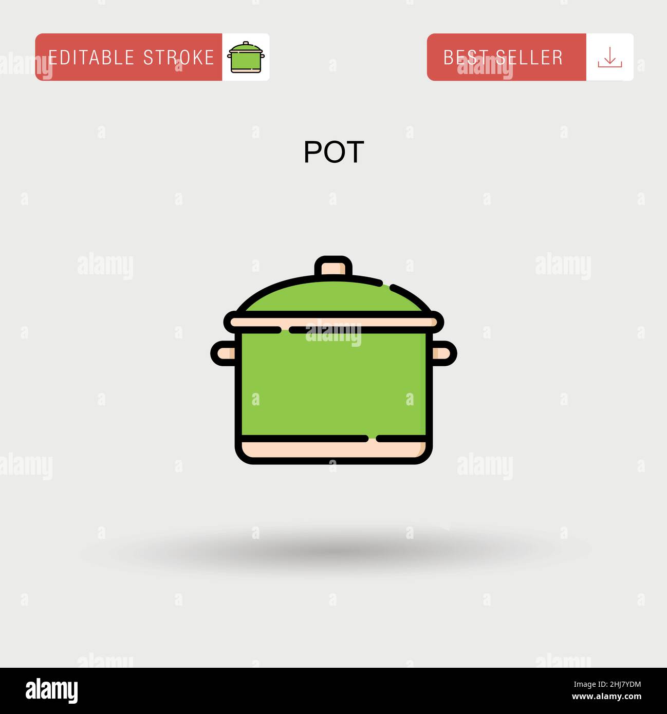 Pot Simple vector icon Stock Vector Image & Art - Alamy
