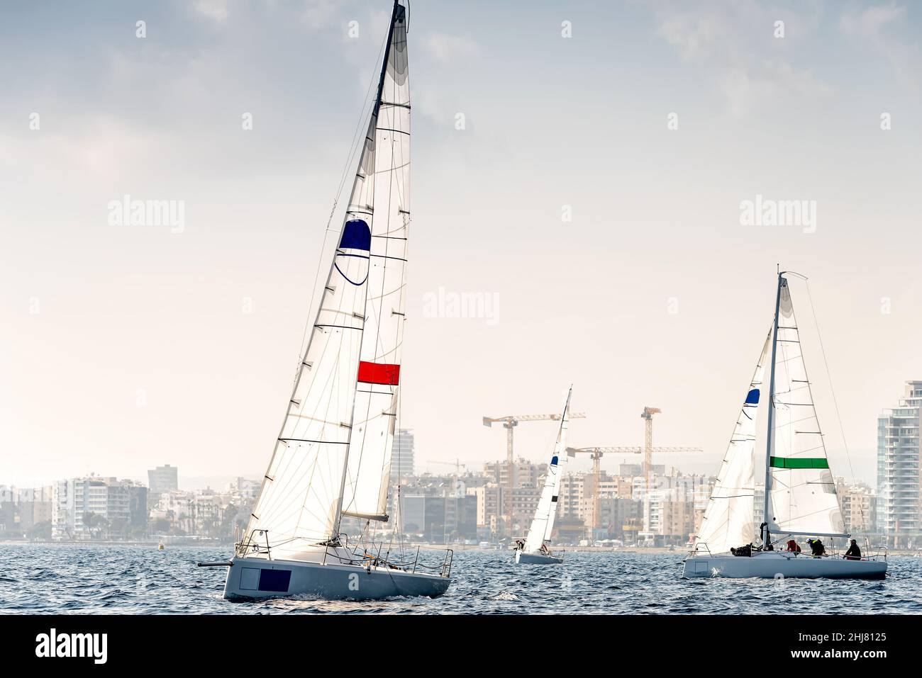 Sailing yachts during regatta competition Stock Photo Alamy