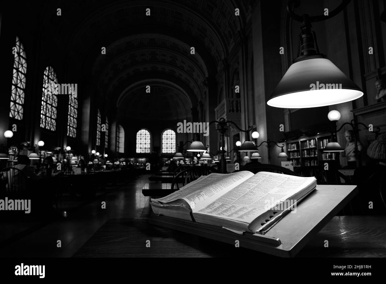 Boston public library Stock Photo