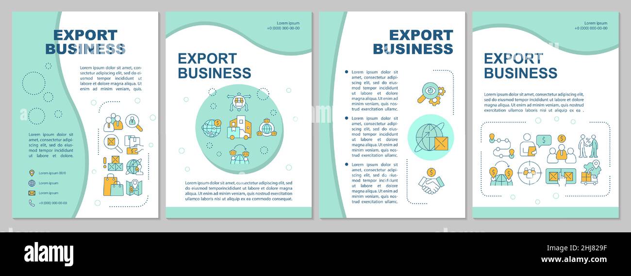 Export business mint brochure template Stock Vector Image &amp; Art - Alamy