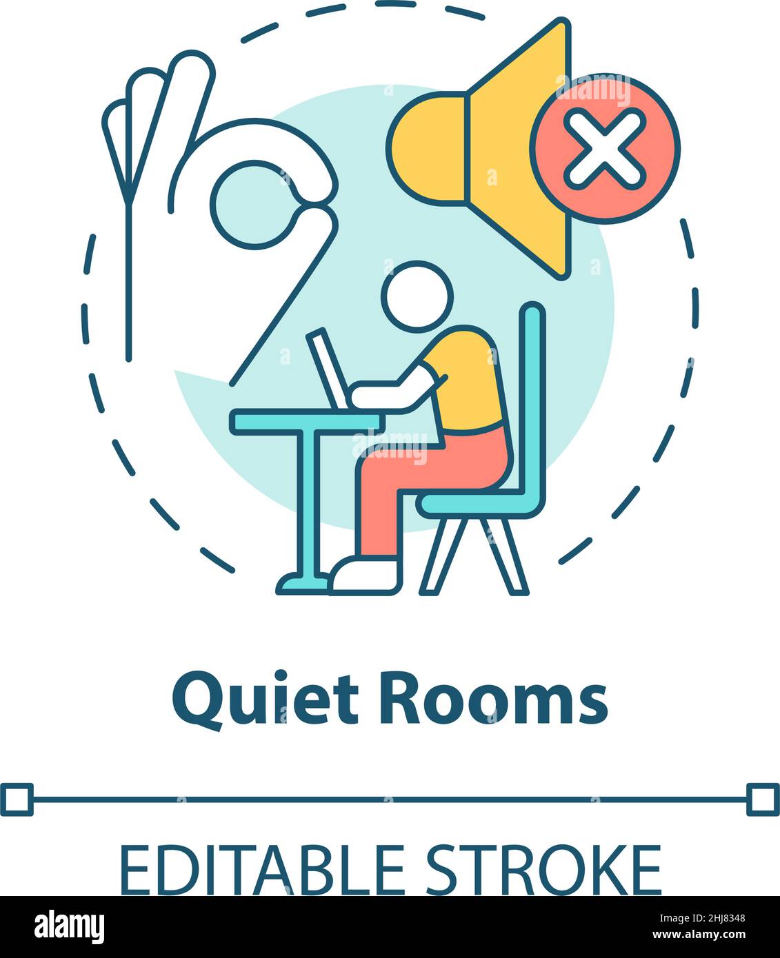 Quiet rooms concept icon Stock Vector Image & Art Alamy