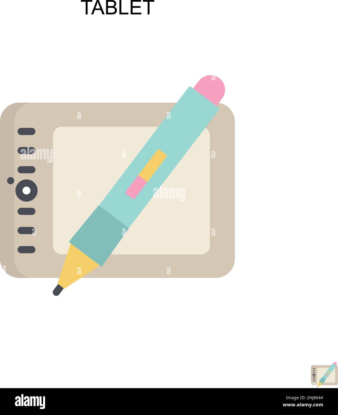 Tablet Simple vector icon. Illustration symbol design template for web ...