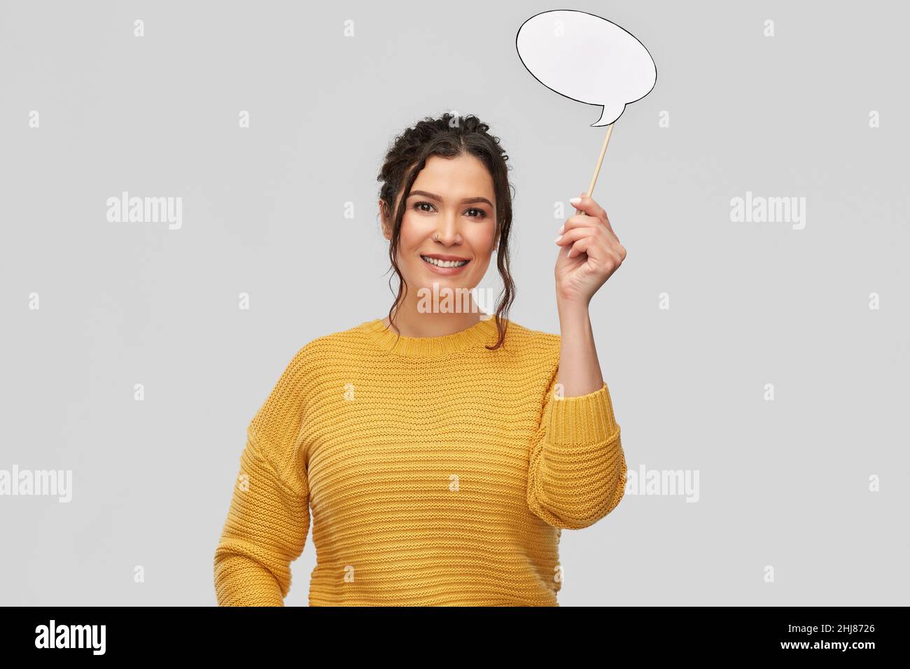Cartoon woman smiling hi-res stock photography and images - Alamy