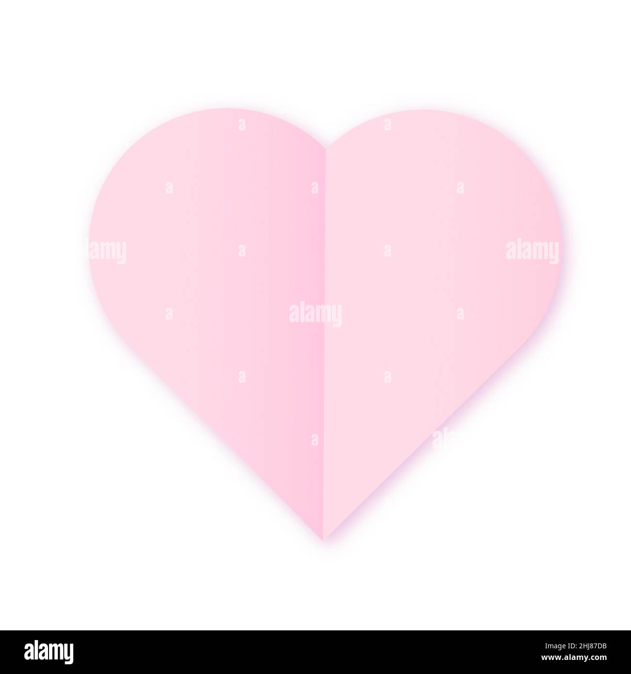 Pink heart icon on white isolated background Stock Vector Image & Art ...