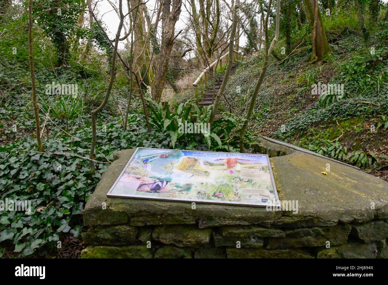 Bothenhampton, Bridport, Dorset, UK.  27th January 2022.  General view of Bothenhampton Nature Reserve near Bridport in Dorset where the bodies of two teenager were found dead on the morning of Tuesday 25th January.  Picture Credit: Graham Hunt/Alamy Live News Stock Photo