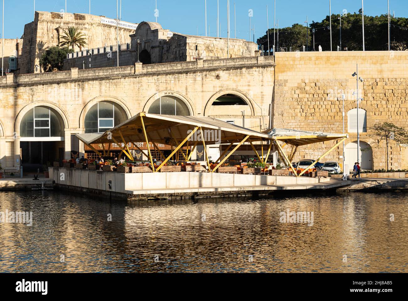 Valletta, Malta 01 07 2022 Waterfront and historical buildings with
