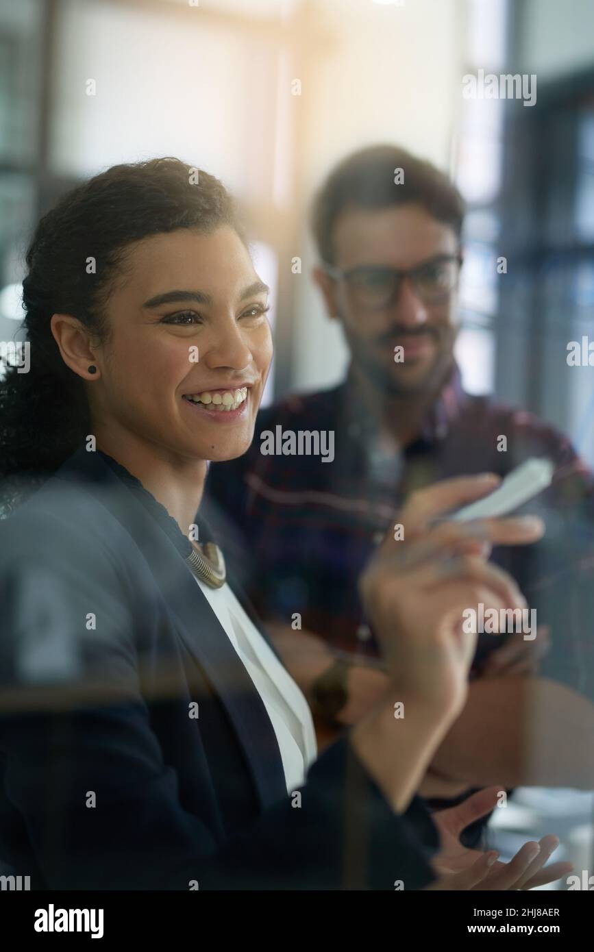 Writing down the next great business idea Stock Photo