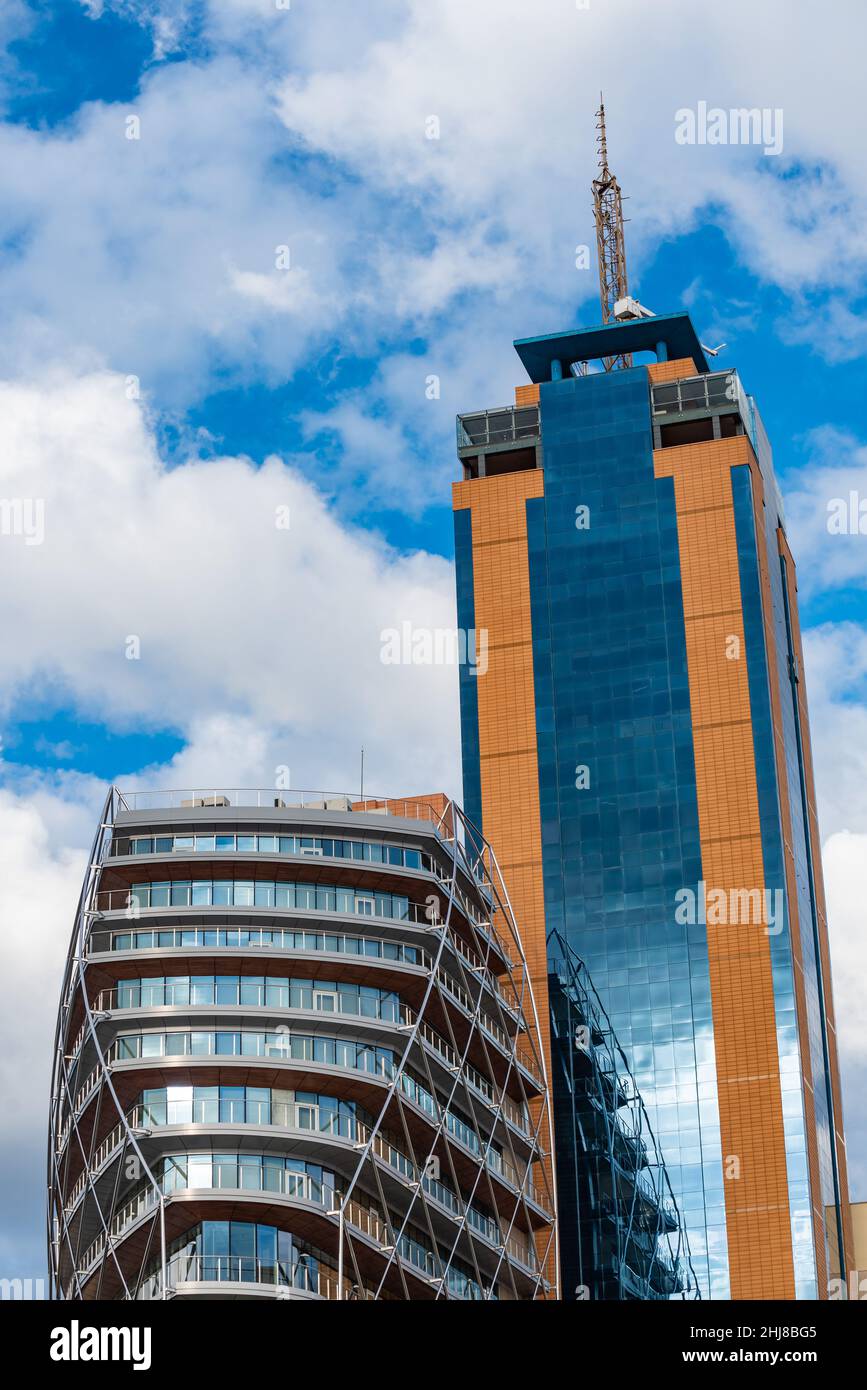 Saint Julian, Malta - 01 07 2022: The Portomaso business tower, a contemporary skyscraper Stock Photo