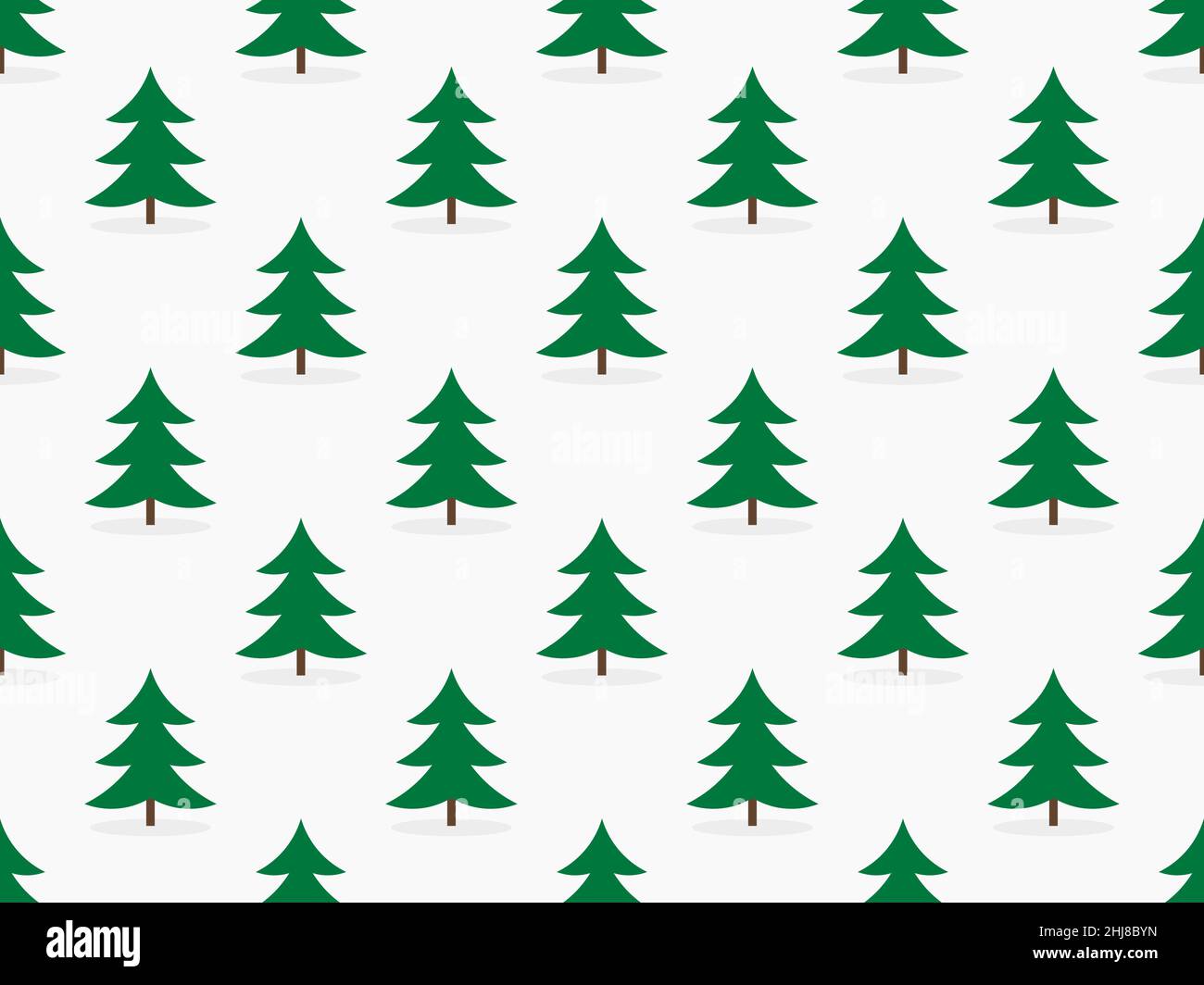 Christmas trees green seamless pattern. Vector illustration Stock ...