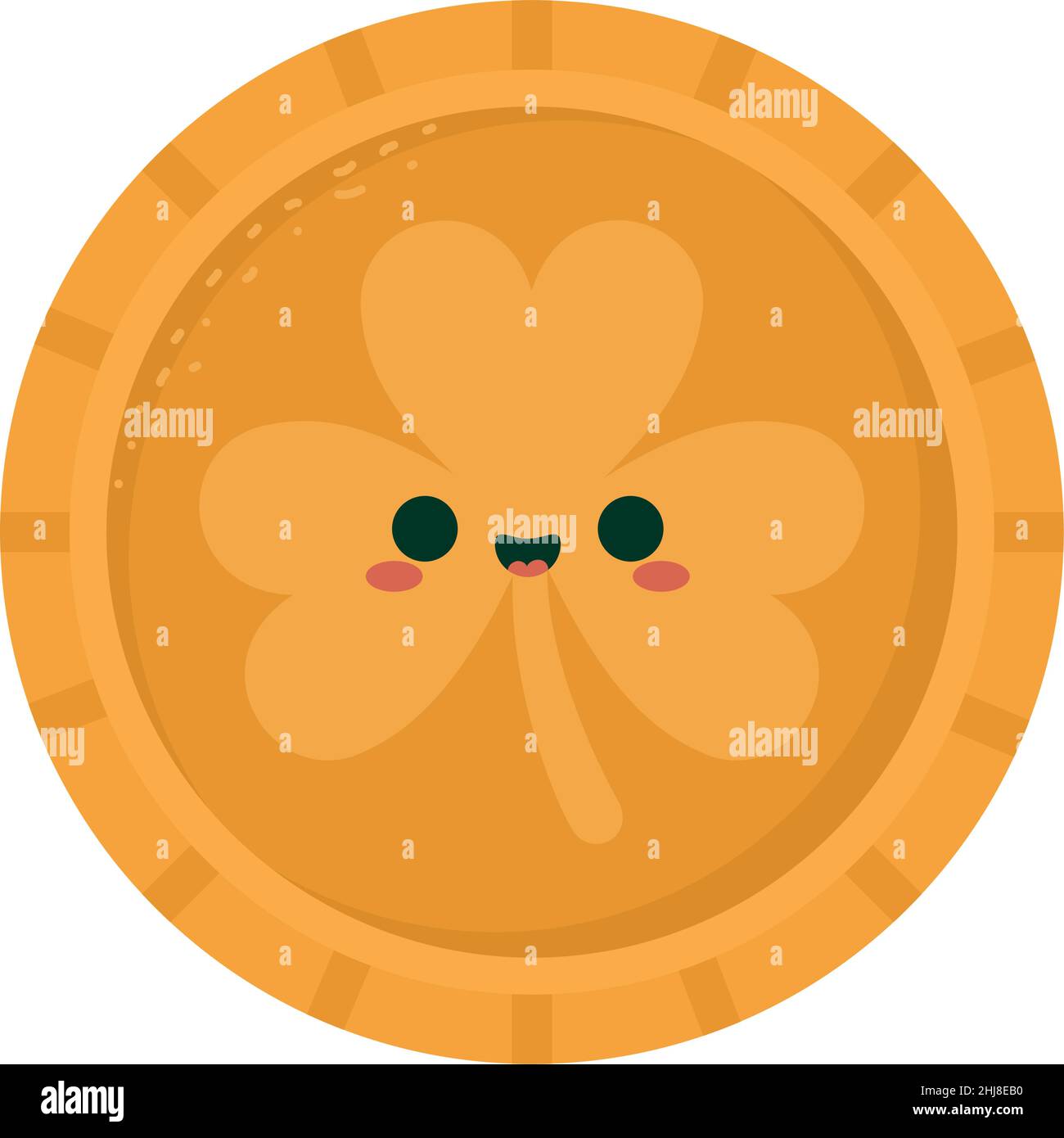 golden clover coin Stock Vector Image & Art - Alamy