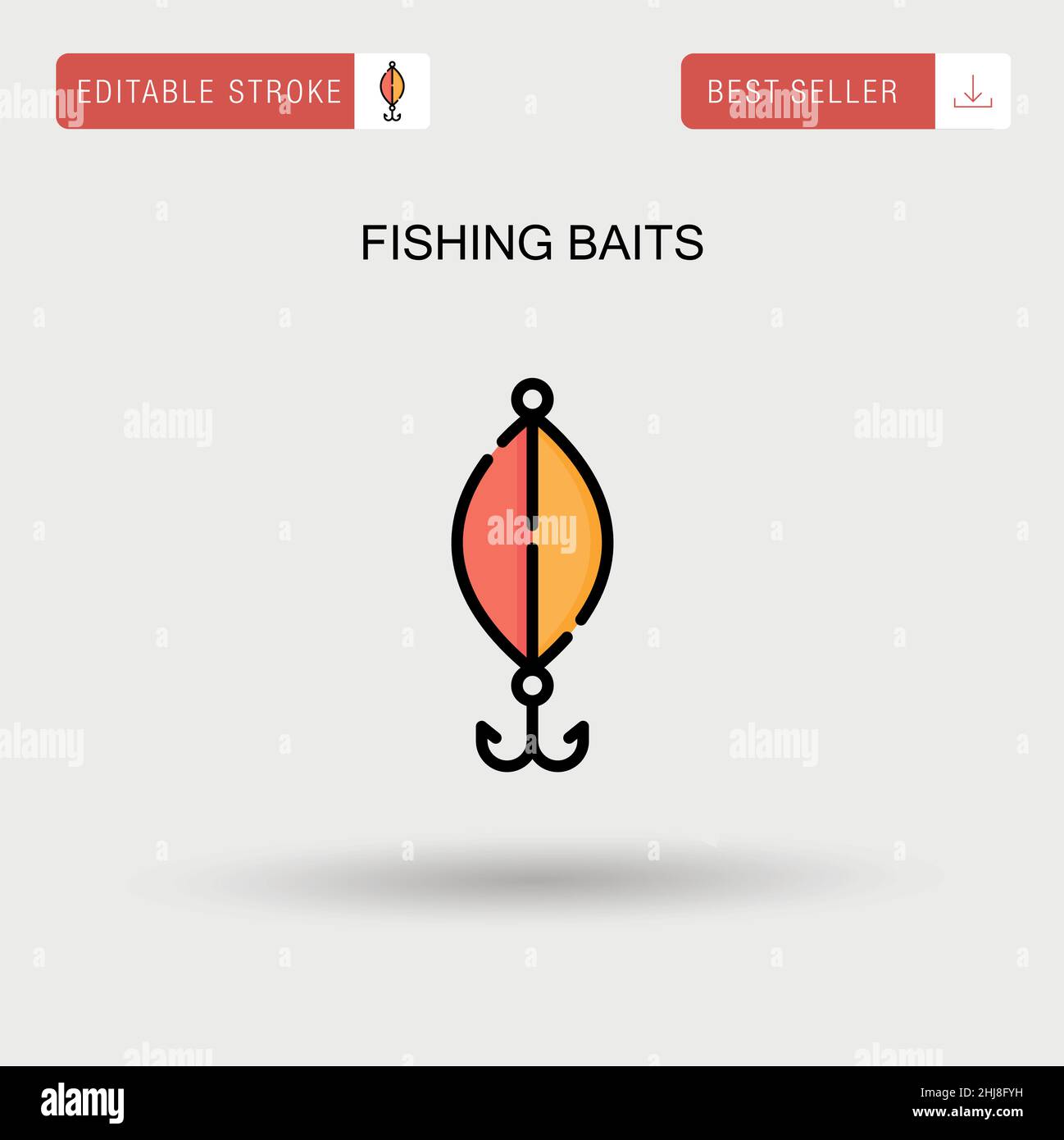 https://c8.alamy.com/comp/2HJ8FYH/fishing-baits-simple-vector-icon-2HJ8FYH.jpg