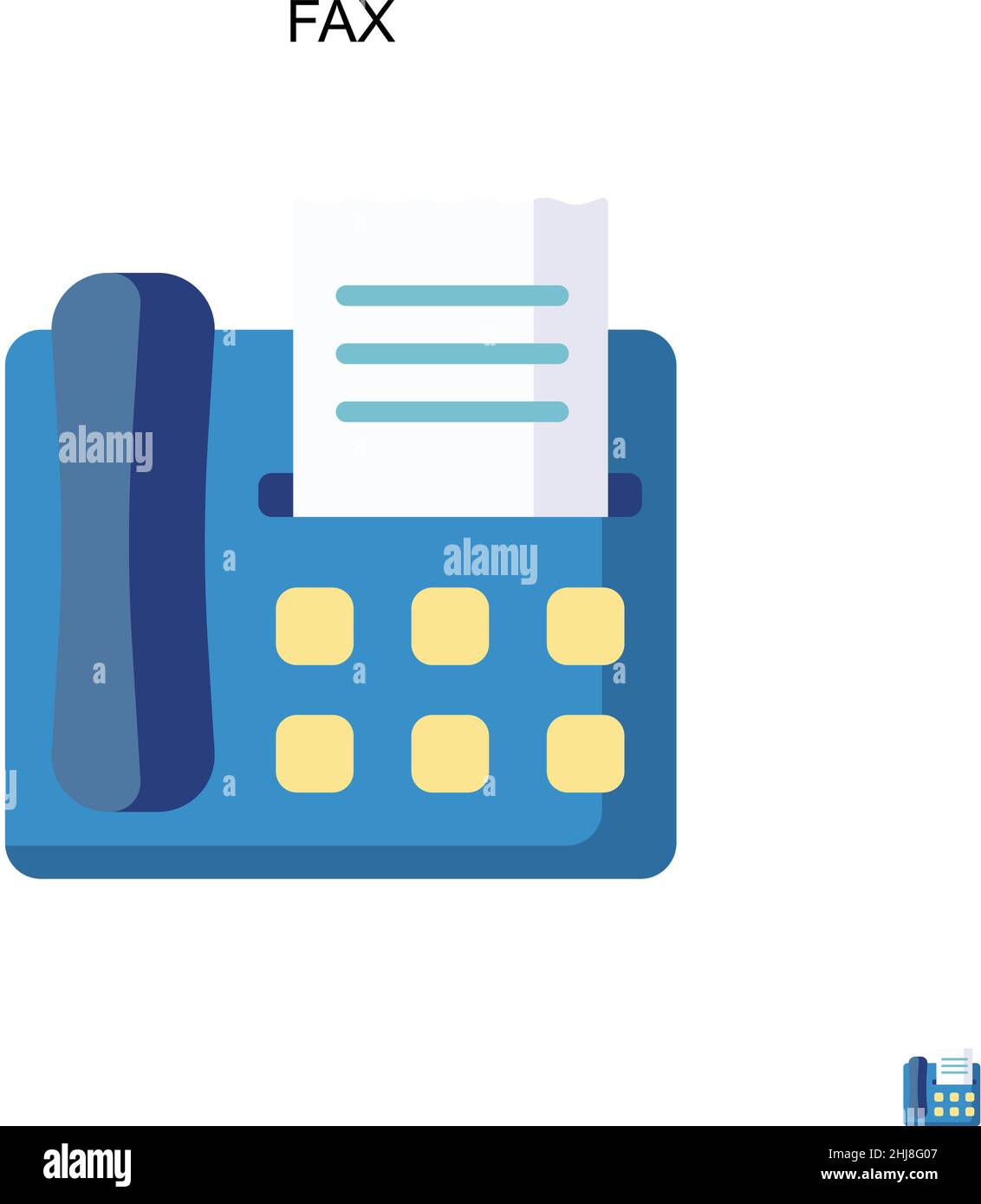 Fax Simple vector icon. Illustration symbol design template for web ...
