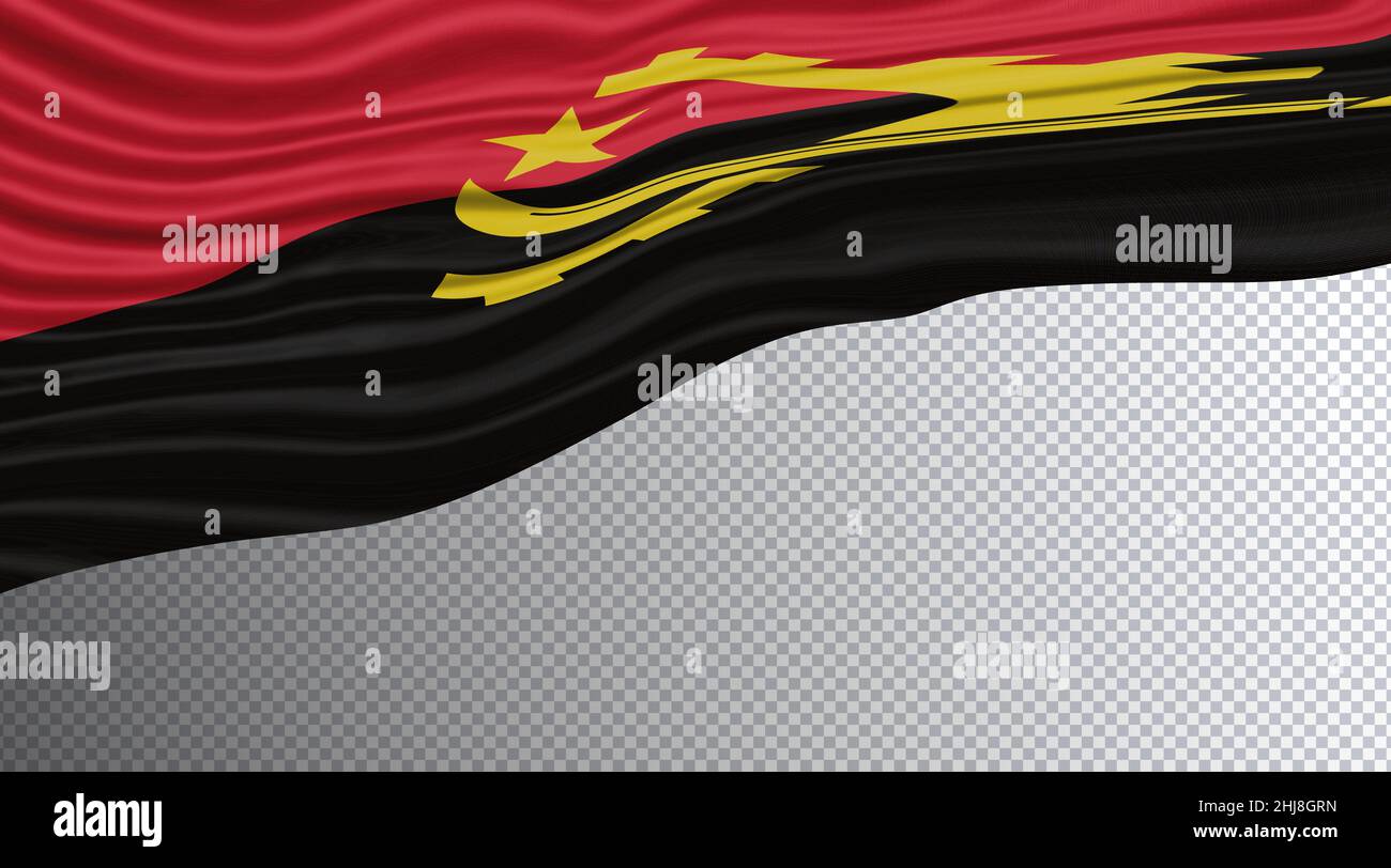 Angola Wavy Flag, national flag clipping path Stock Photo - Alamy