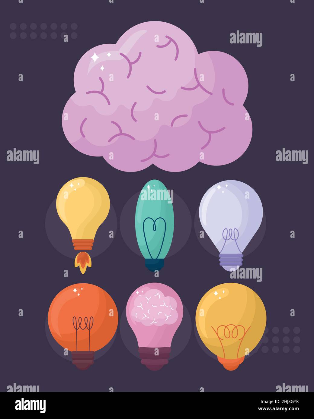 seven creative ideas icons Stock Vector Image & Art - Alamy