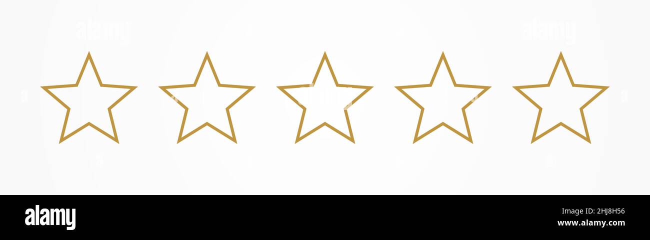 5 stars gold line icons. Vector illustration Stock Vector Image & Art ...