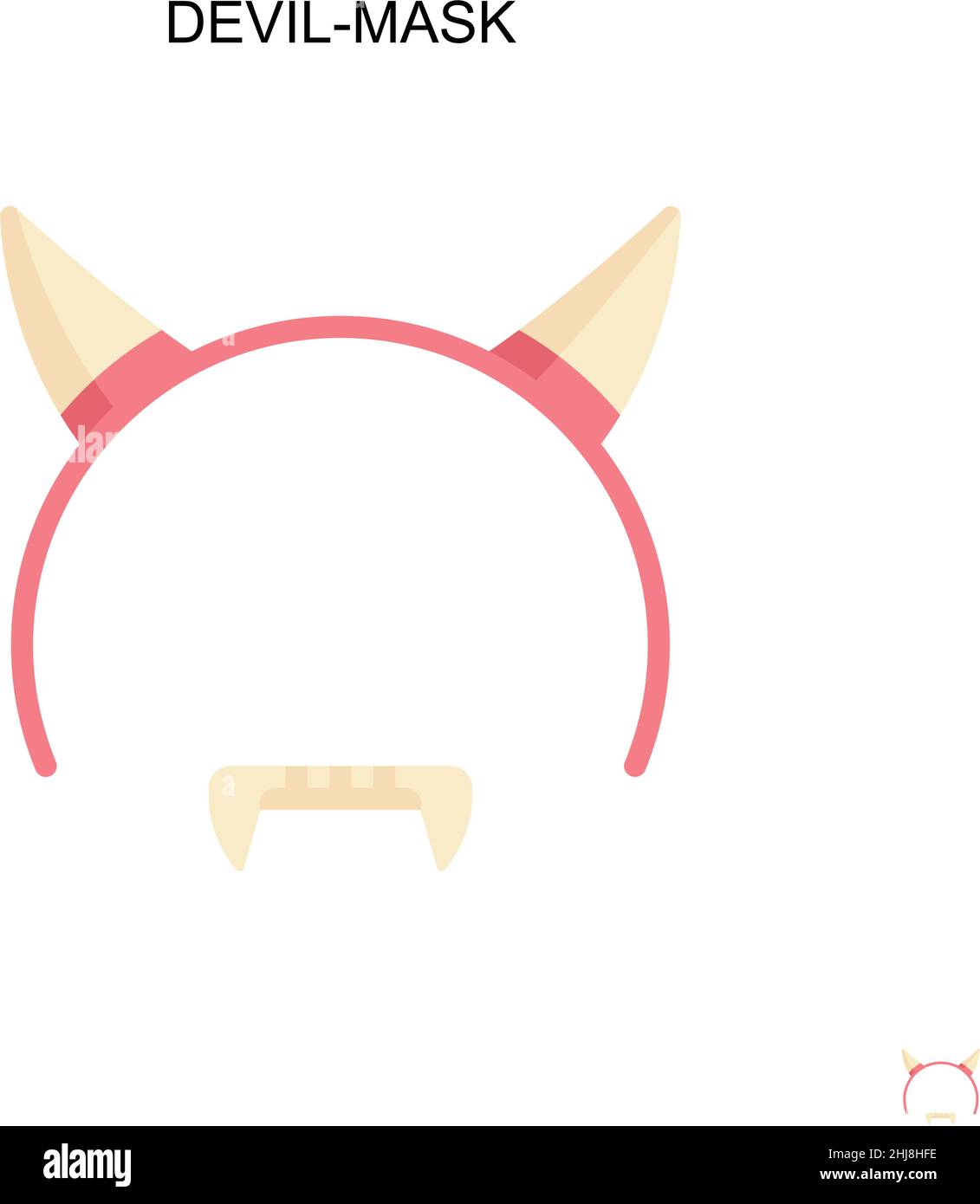 Devil-mask Simple vector icon. Illustration symbol design template for ...