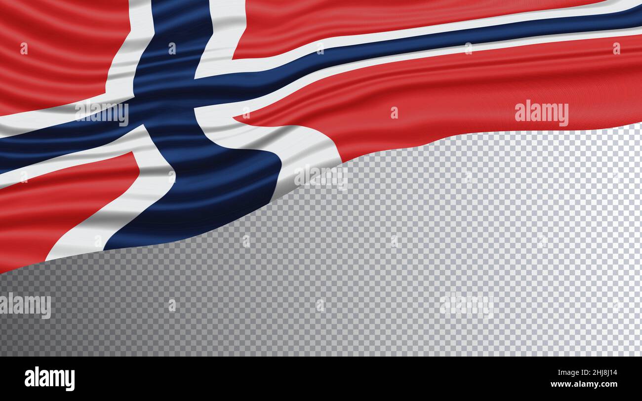 Norway Wavy Flag, national flag clipping path Stock Photo - Alamy