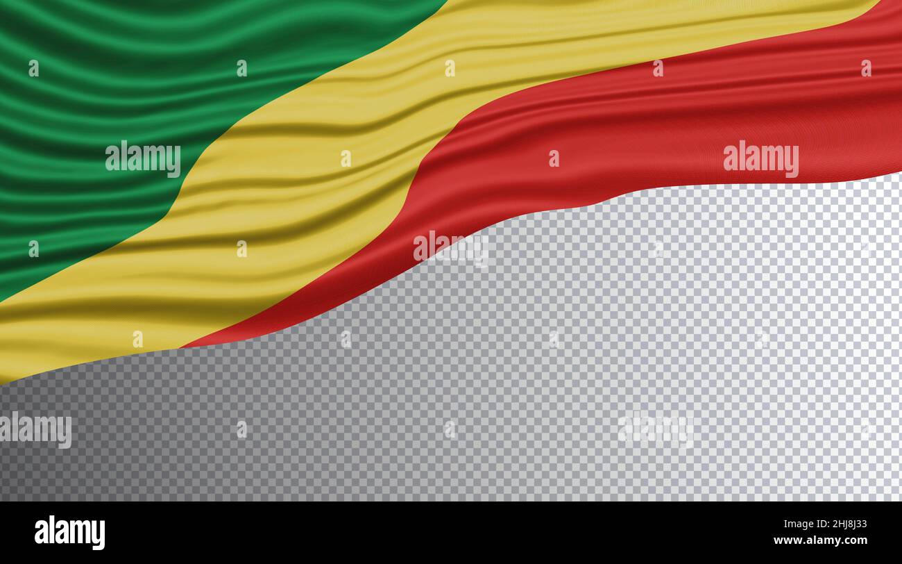 Republic of the Congo Wavy Flag, national flag clipping path Stock ...