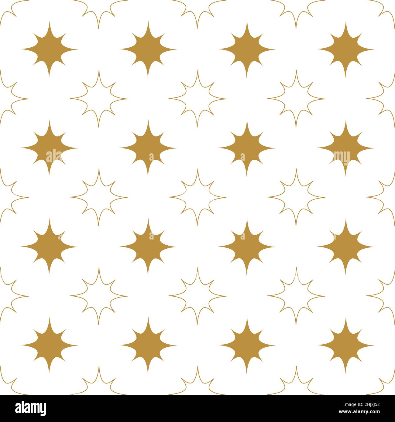 Gold stars seamless pattern. Vector illustration Stock Vector Image ...