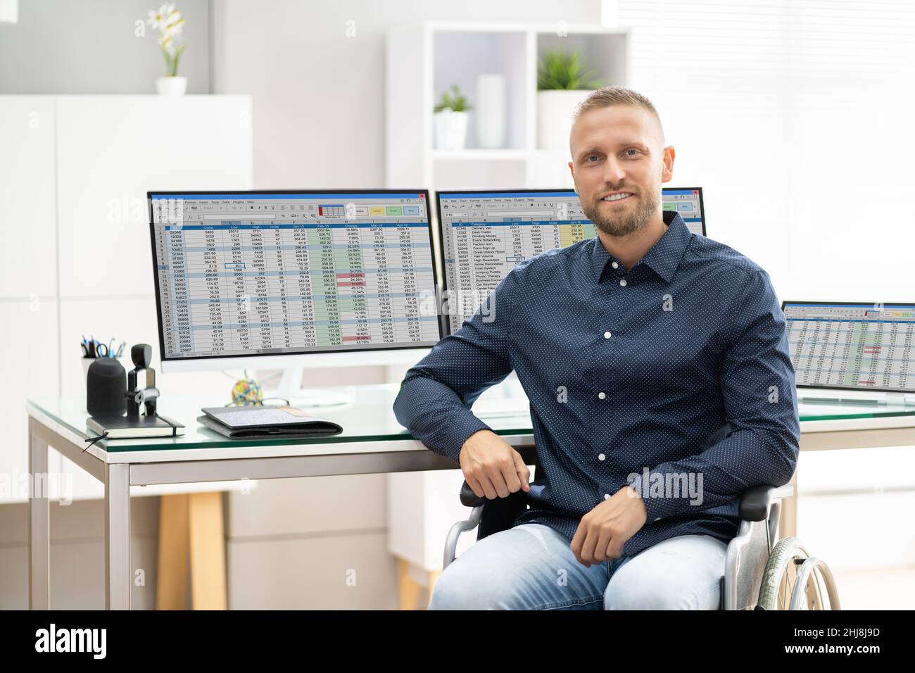 Spreadsheet Analyst Employee Or Professional Medical Coder Stock Photo