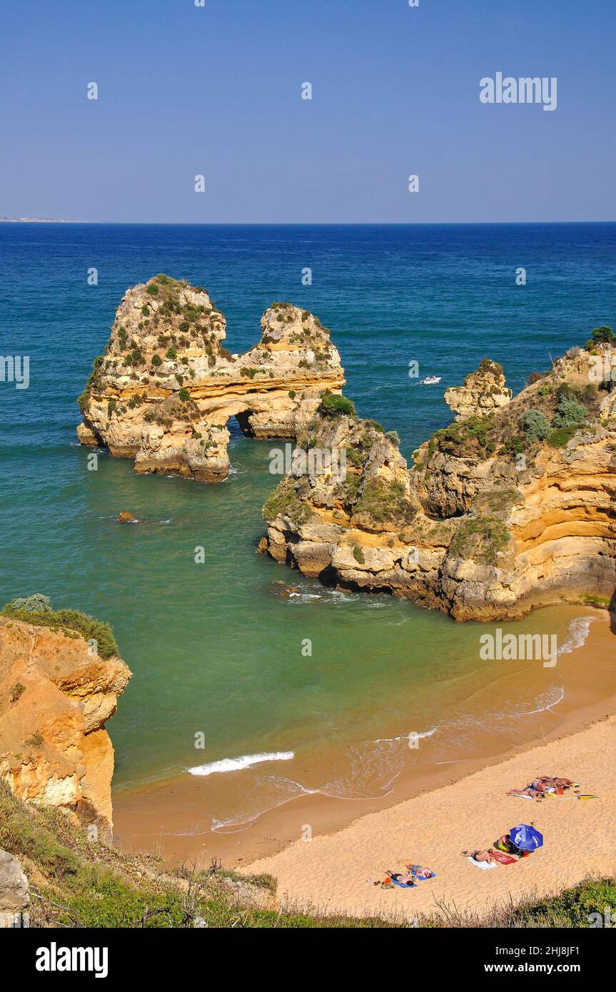 Praia do Camilo, Lagos, Algarve Region, Portugal Stock Photo