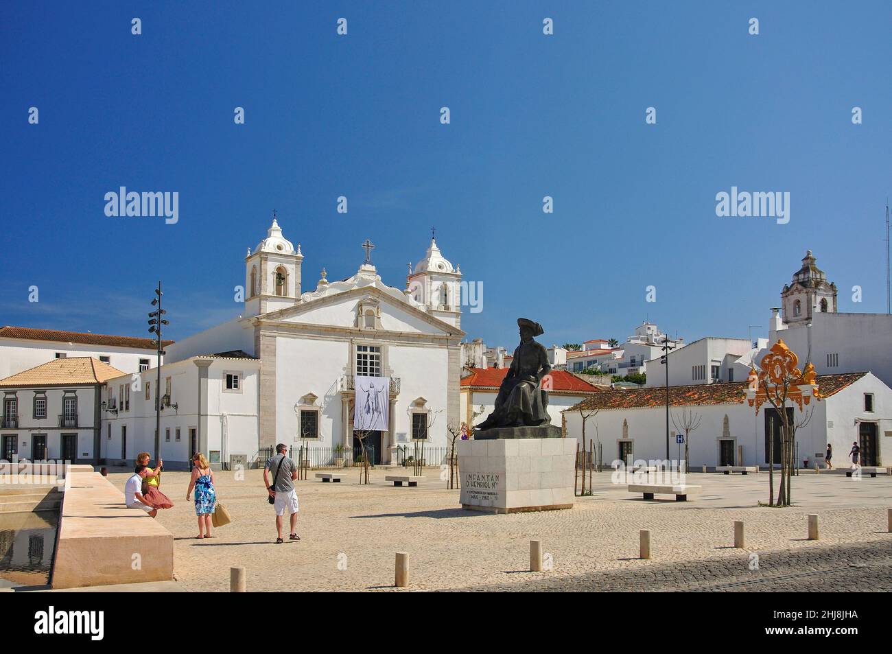 Praca da Republica, Lagos, Algarve Region, Portugal Stock Photo