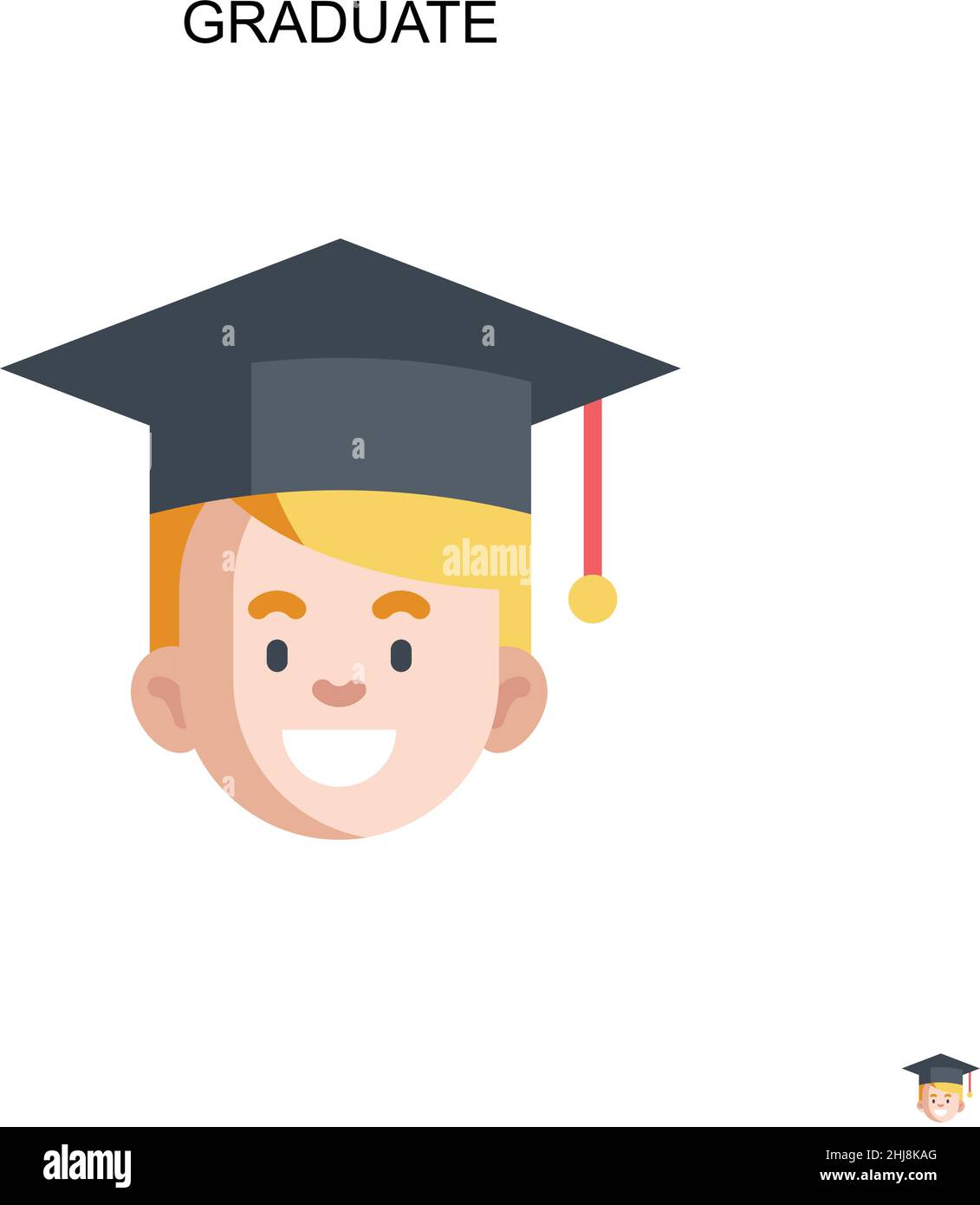 Graduate cap black logo hi-res stock photography and images - Alamy