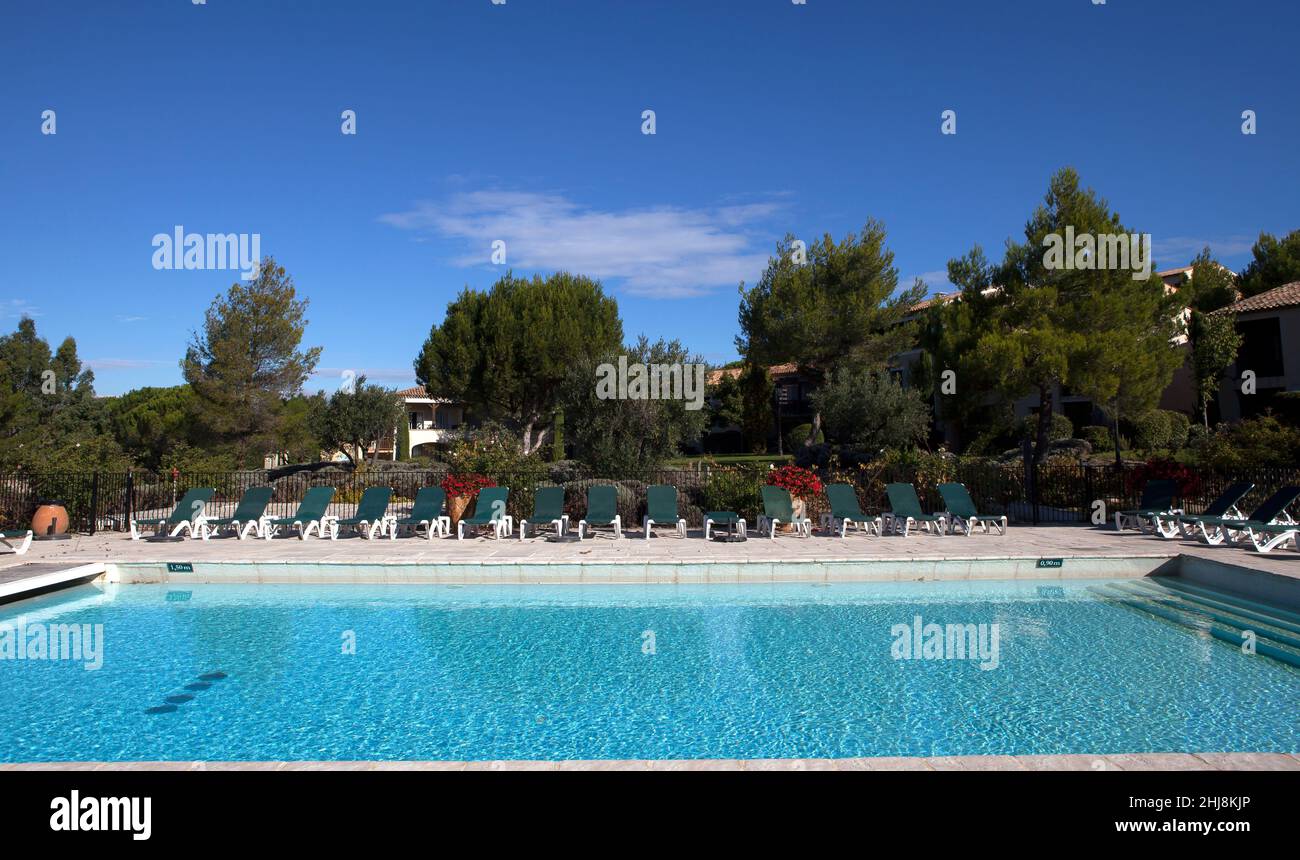 Swimming pool in Pont Royal, Luberon, Provence, France Stock Photo Alamy