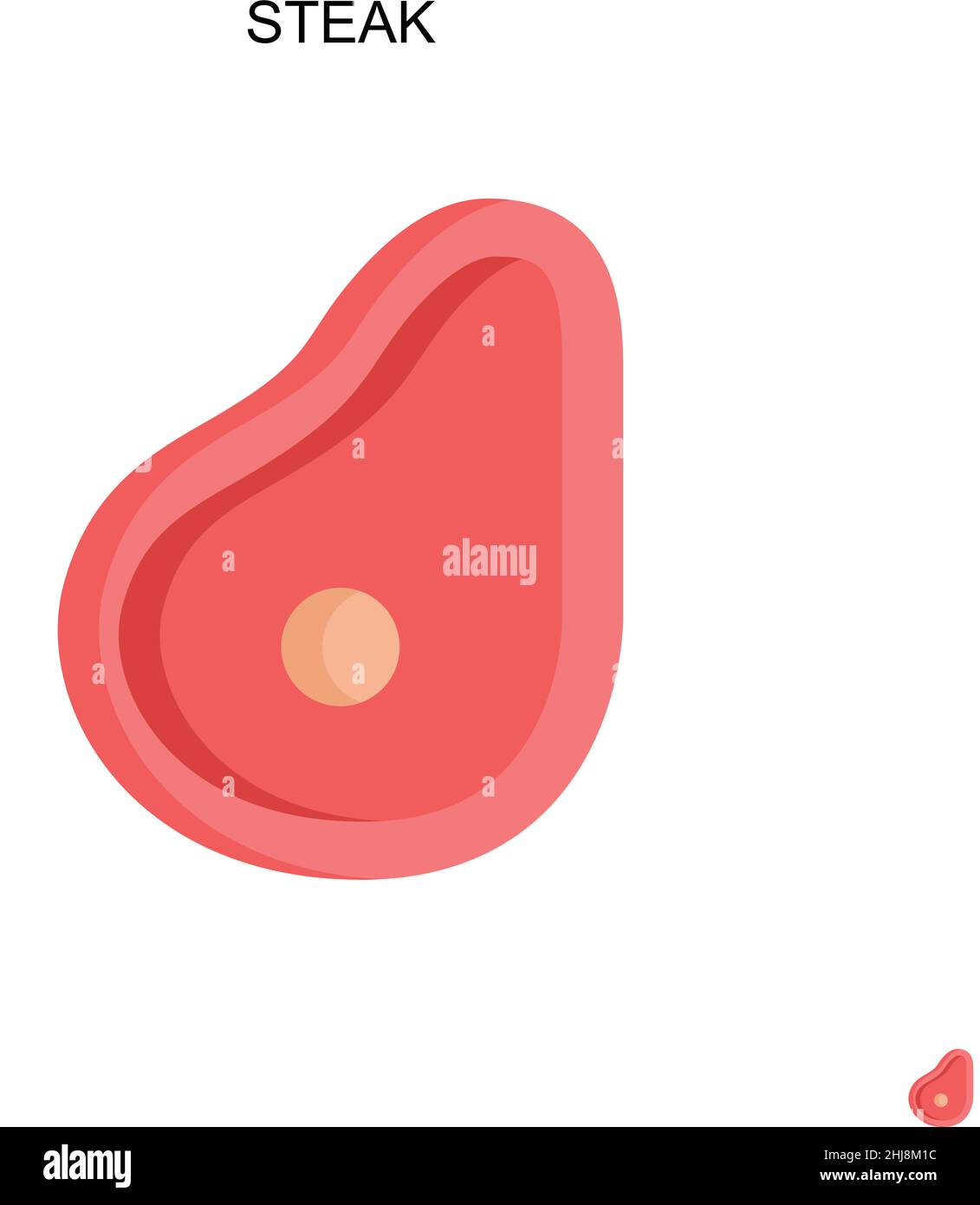 Steak Simple vector icon. Illustration symbol design template for web ...