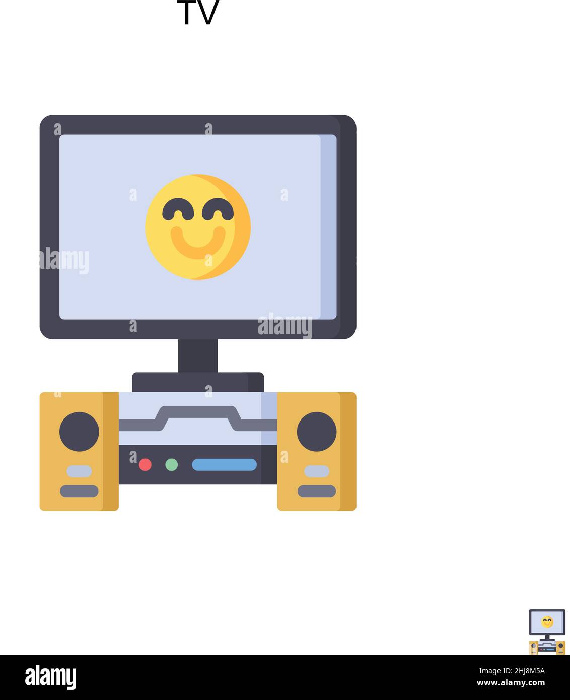 Tv Simple vector icon. Illustration symbol design template for web ...