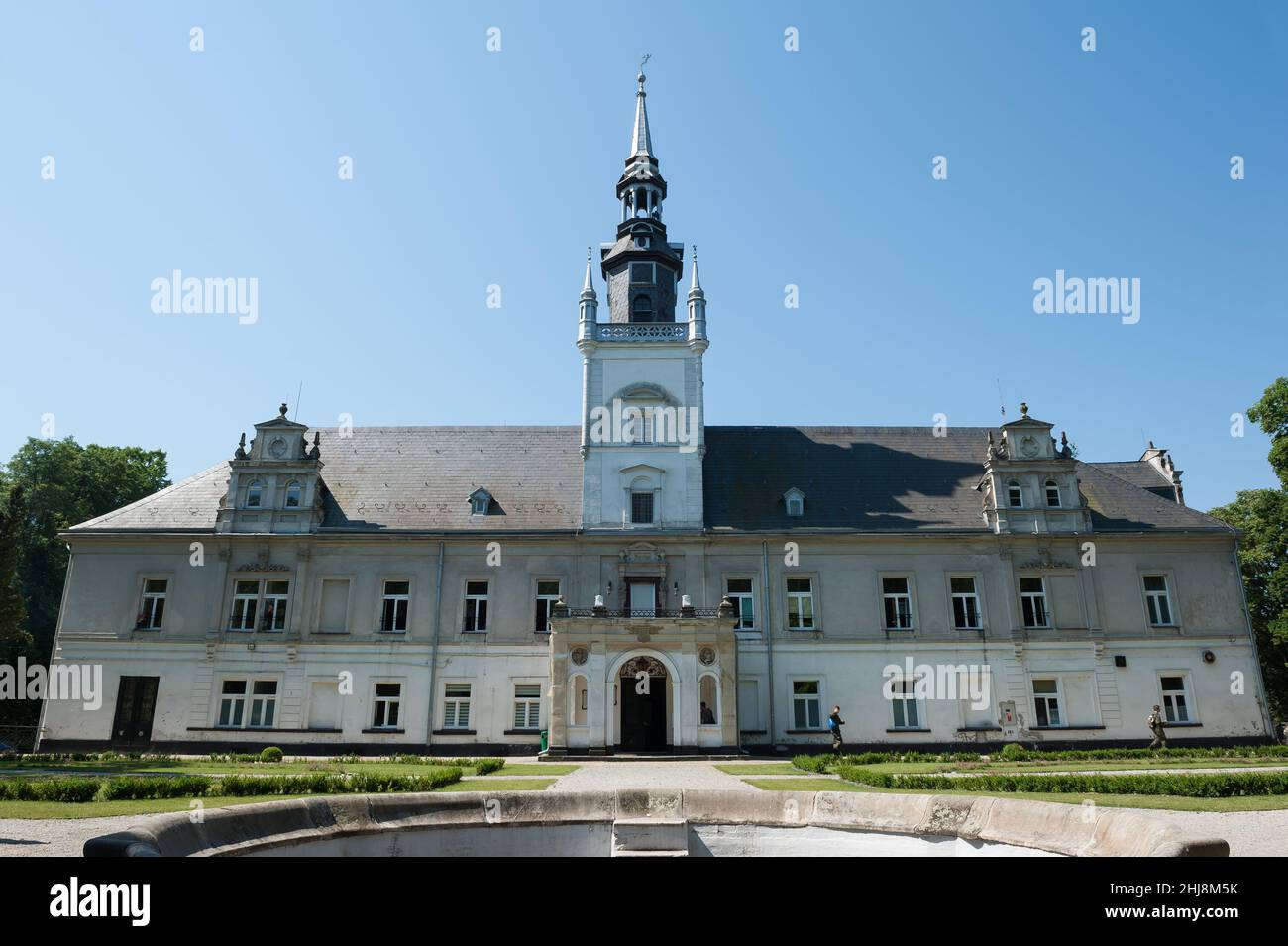 Palace in Tułowice, Opole Voivodeship, Poland Stock Photo