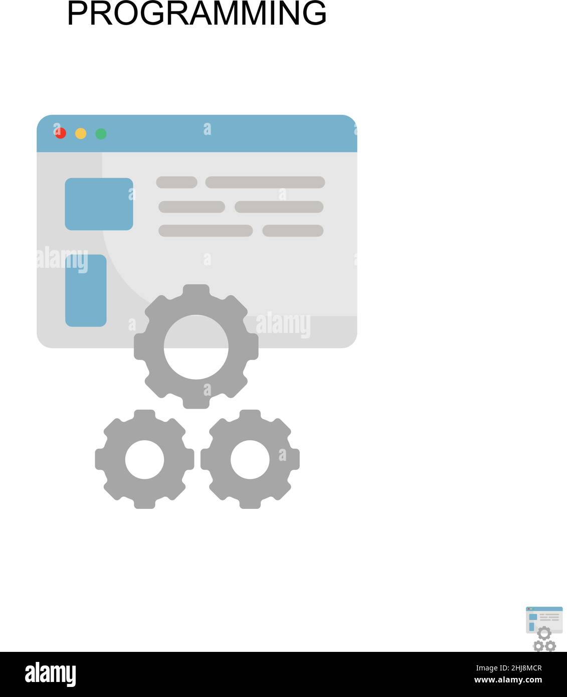 Programming Simple vector icon. Illustration symbol design template for ...