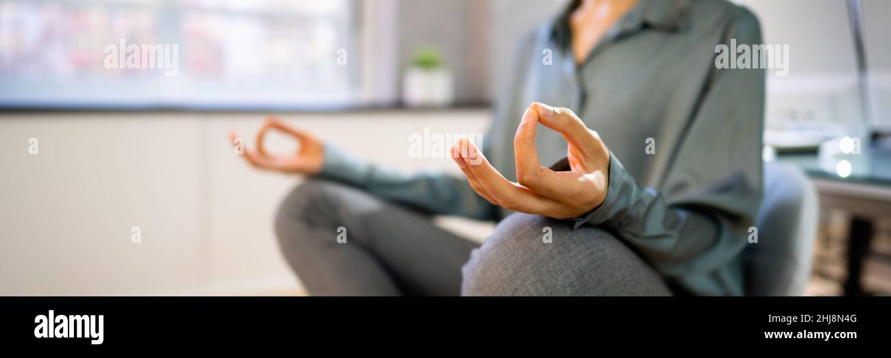 Meditating african woman hi-res stock photography and images - Alamy