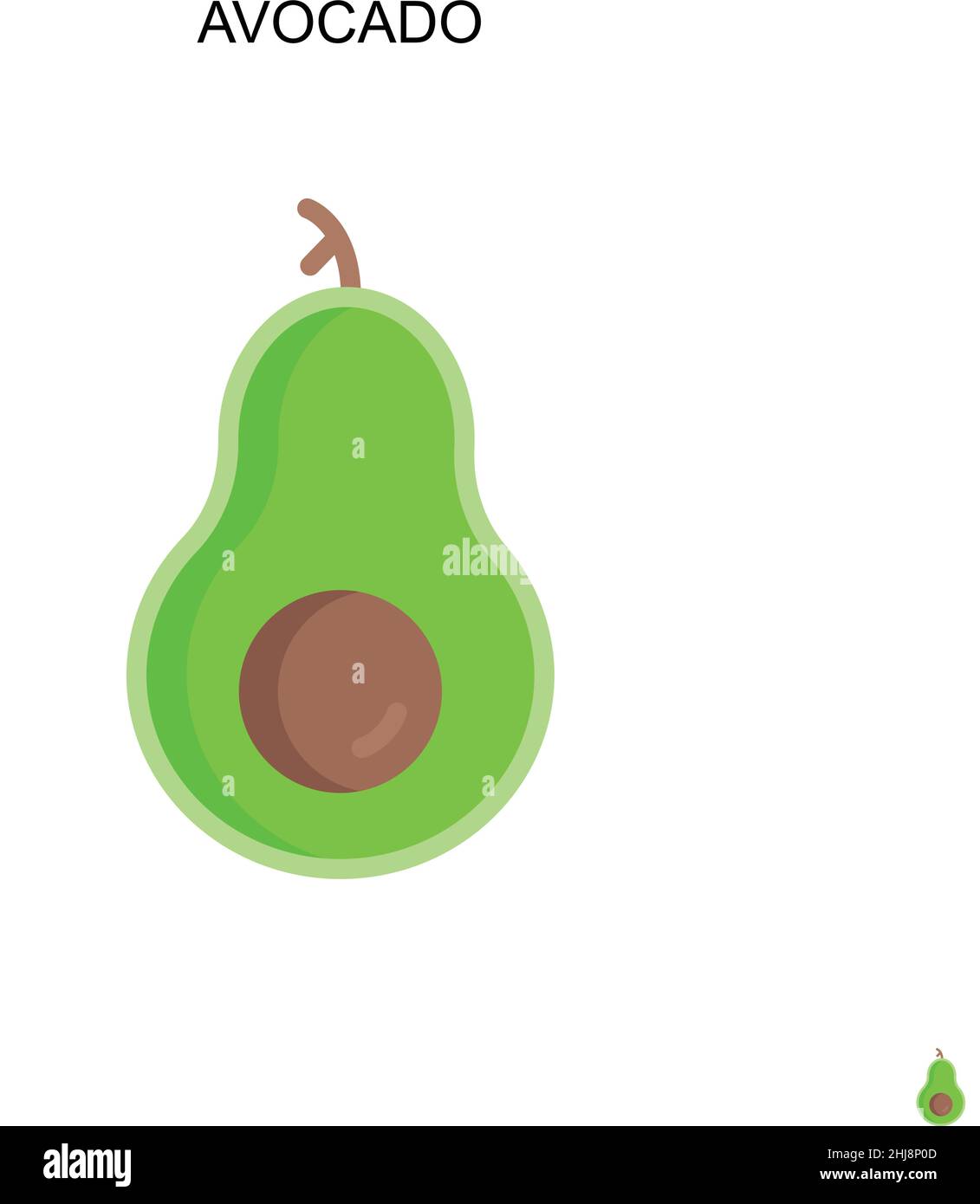 Avocado Simple vector icon. Illustration symbol design template for web ...