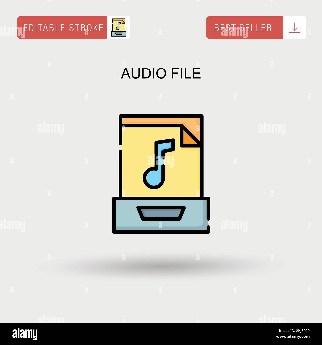 Audio file Simple vector icon. Stock Vector