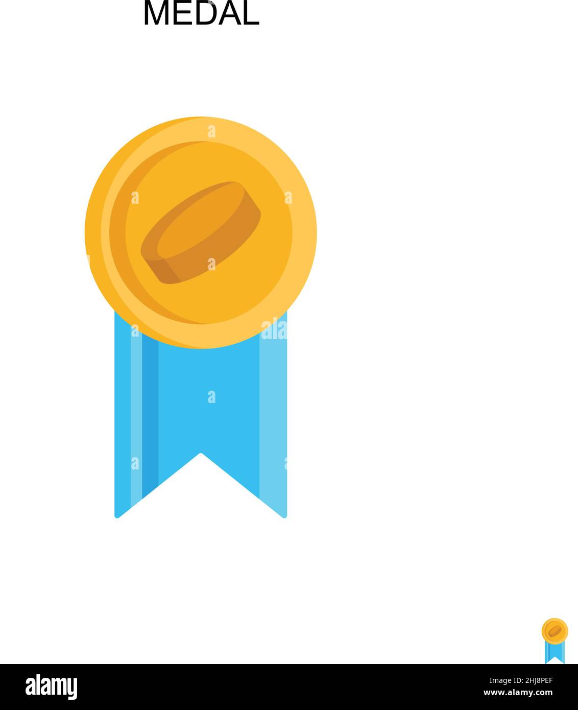 Medal Simple vector icon. Illustration symbol design template for web ...