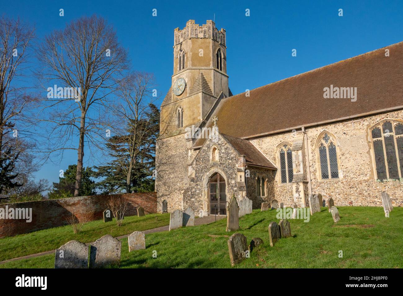 All Saints Church Easton, Suffolk, UK Stock Photo